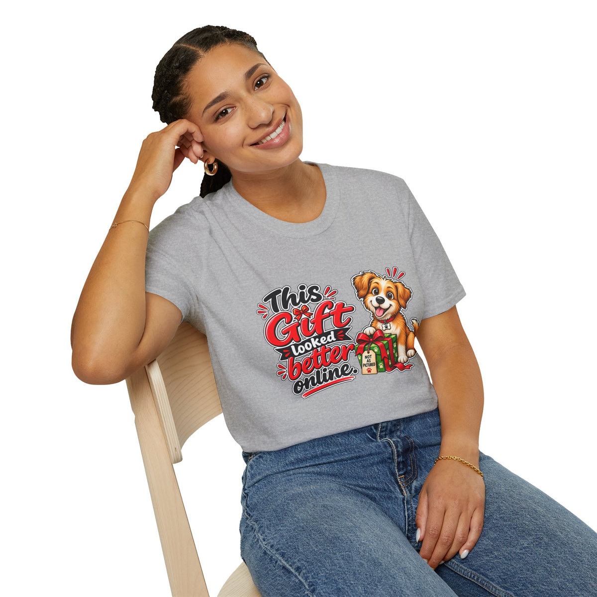 This Gift Looked Better Online — Puppy Holiday T-Shirt — product photo 4 | The ClawMark Store