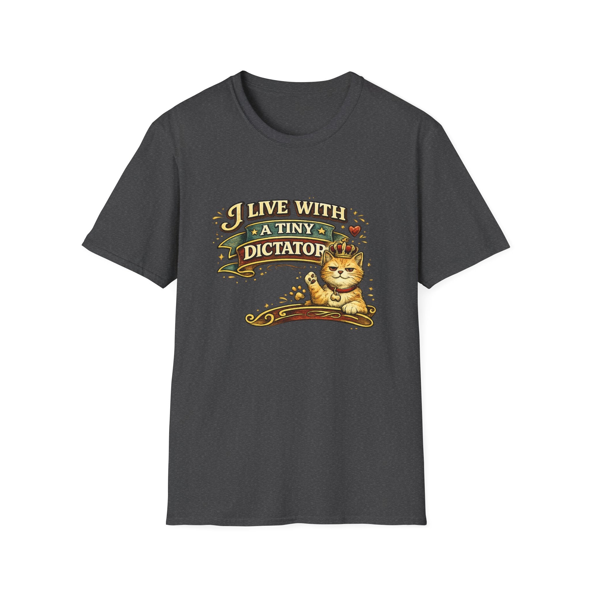 I Live With A Tiny Dictator | T-Shirt | Cat