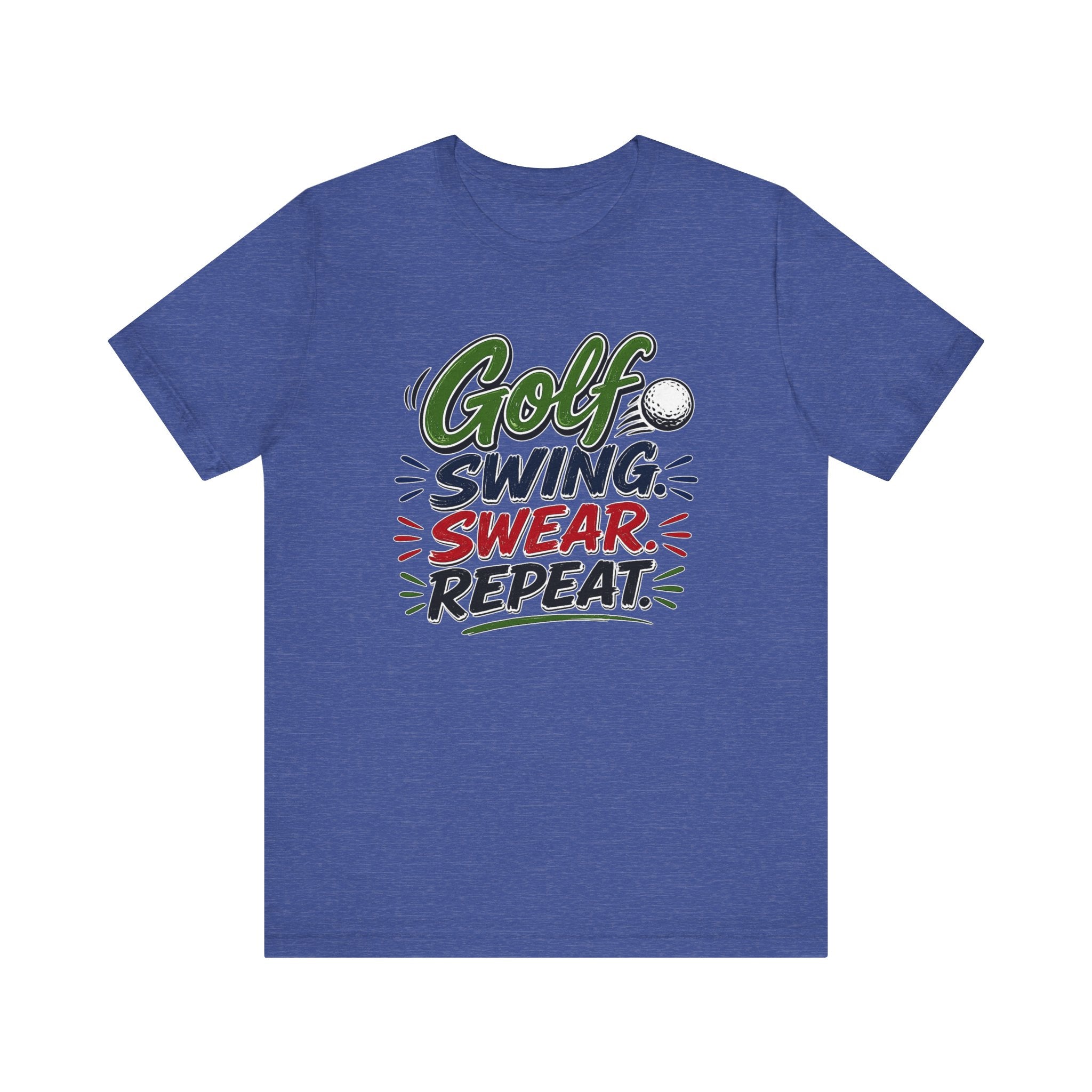Golf - Swing, Swear, Repeat | T-Shirt | Golf Graphic Tee