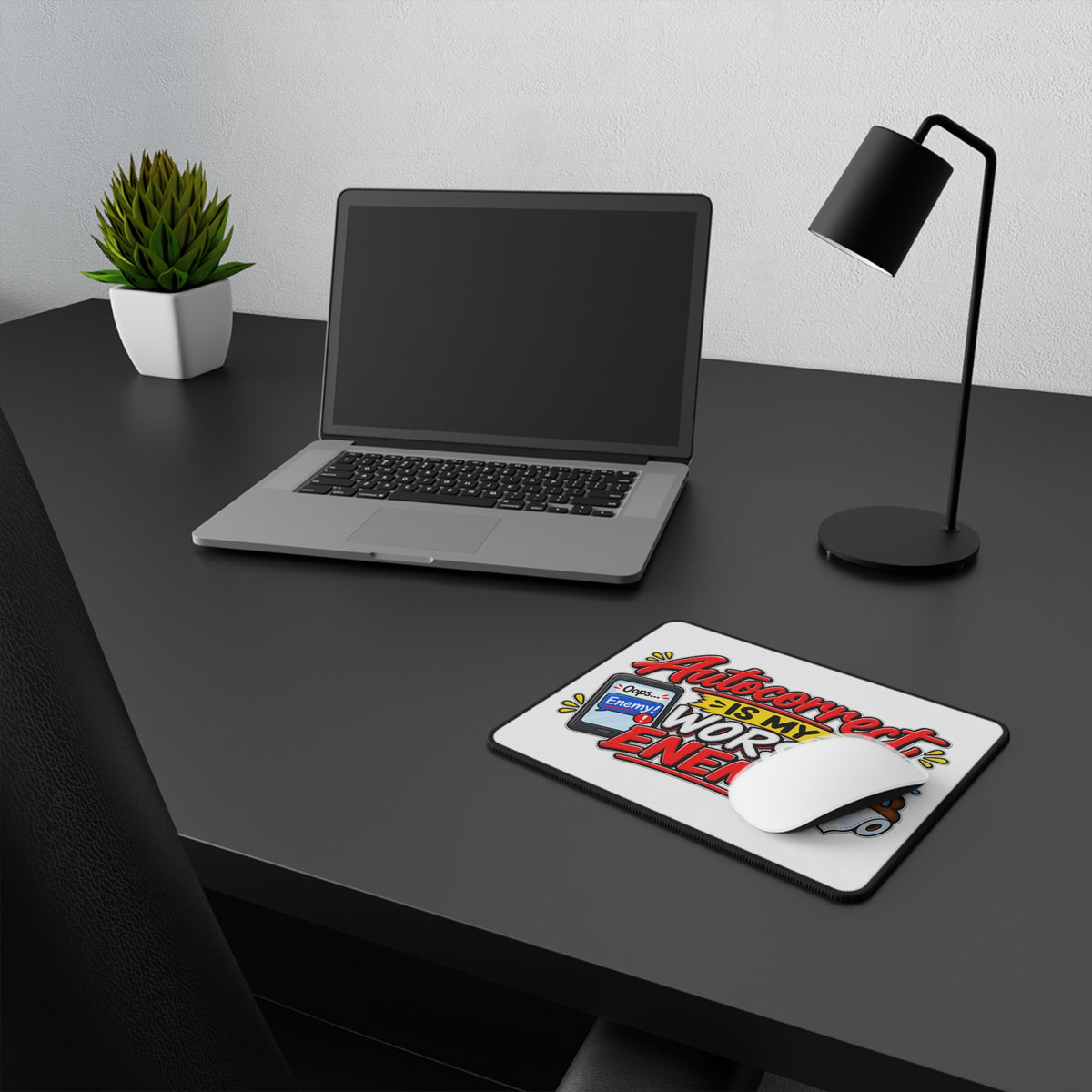 "Autocorrect Is My Worst Enema" Gaming Mouse Pad — product photo 2 | The ClawMark Store