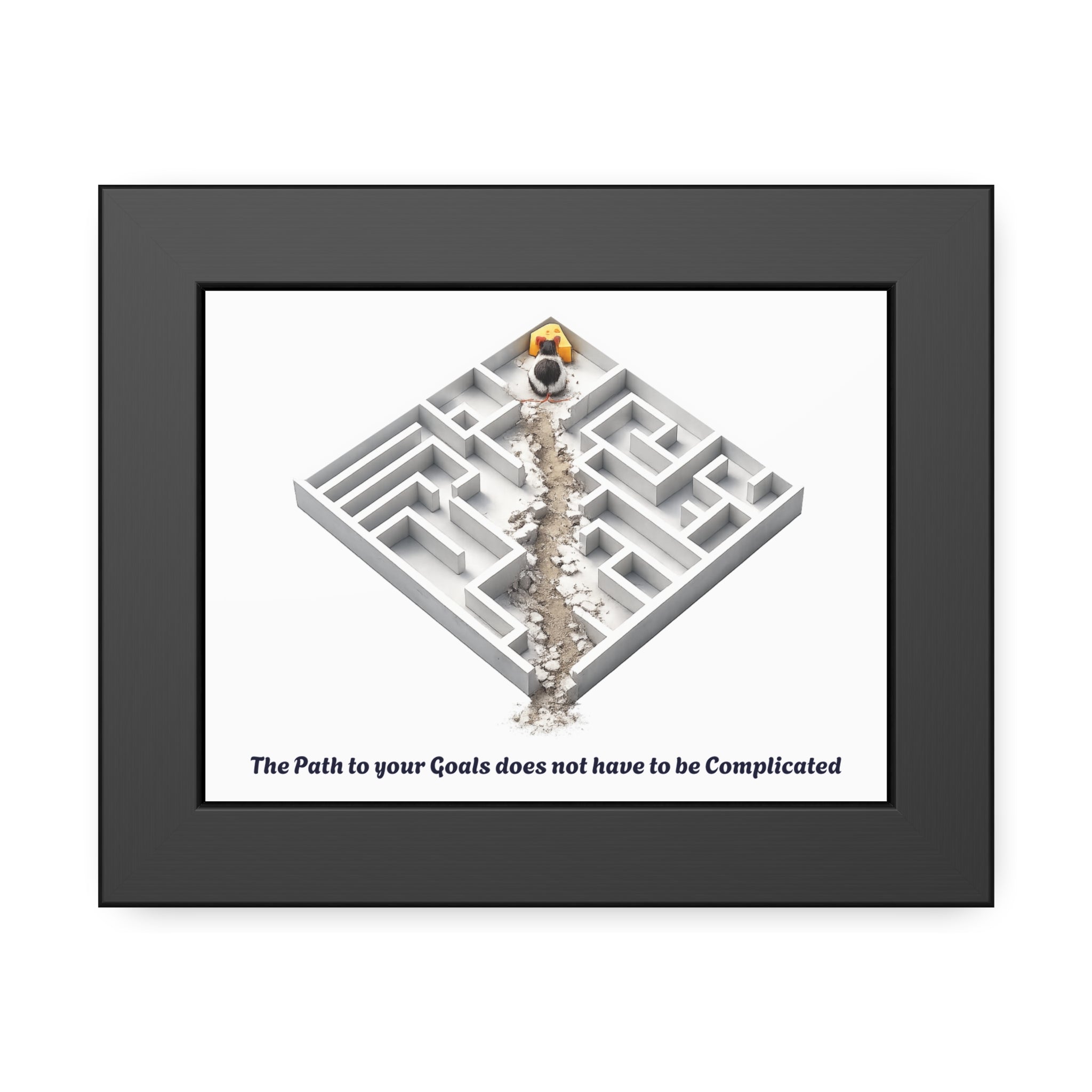 The Path to Your Goals does not have to be Complicated | Framed Poster | Motivational