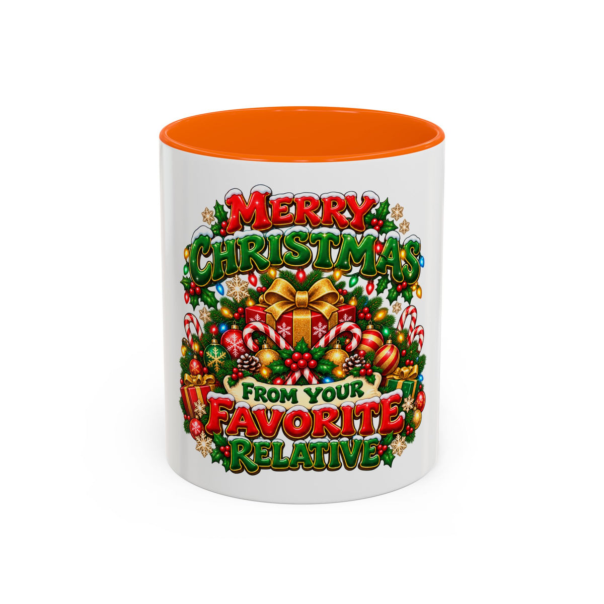 Christmas Coffee Mug — "Merry Christmas from Your Favorite Relative" Holiday Gift