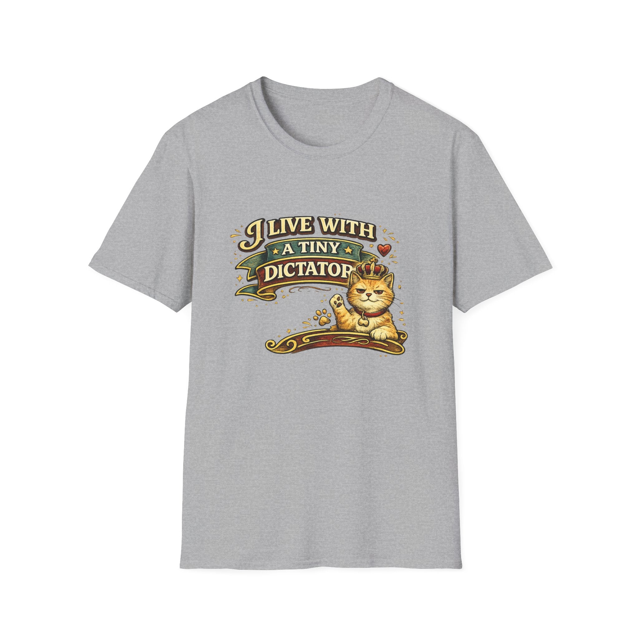 I Live With A Tiny Dictator | T-Shirt | Cat