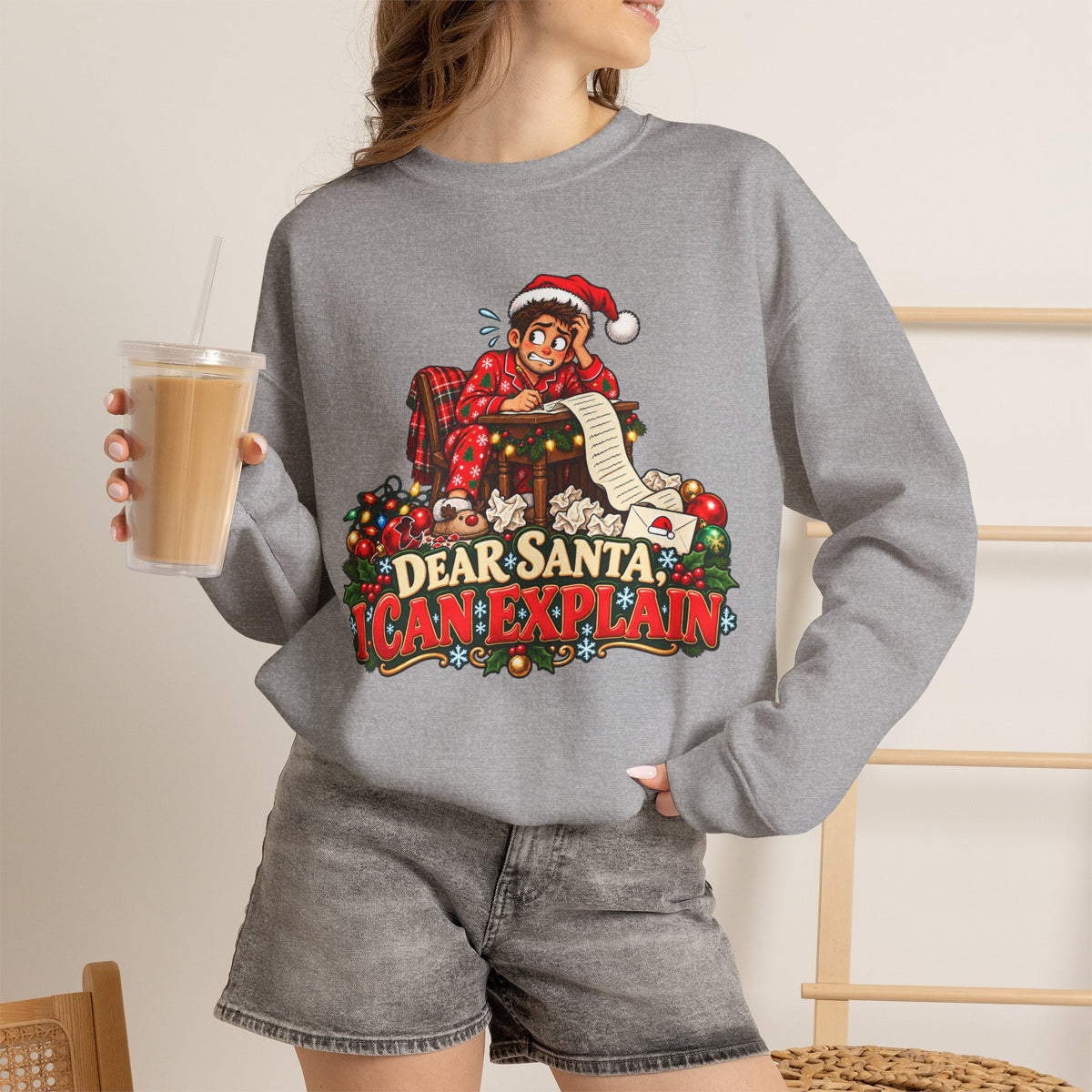 Christmas 'Dear Santa I Can Explain' Sweatshirt - Man