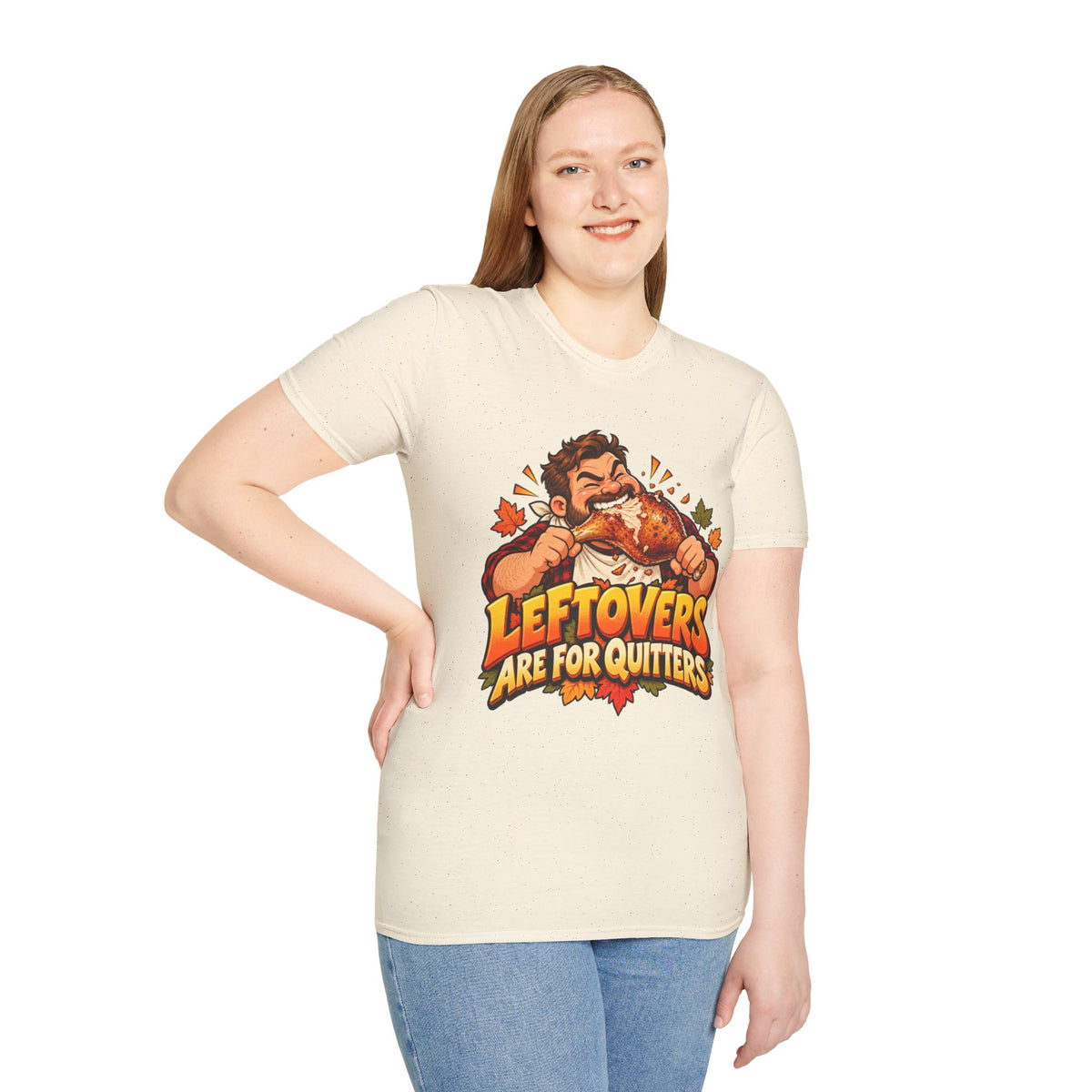Thanksgiving T-Shirt - 'Leftovers Are For Quitters' Funny Turkey Feast Shirt