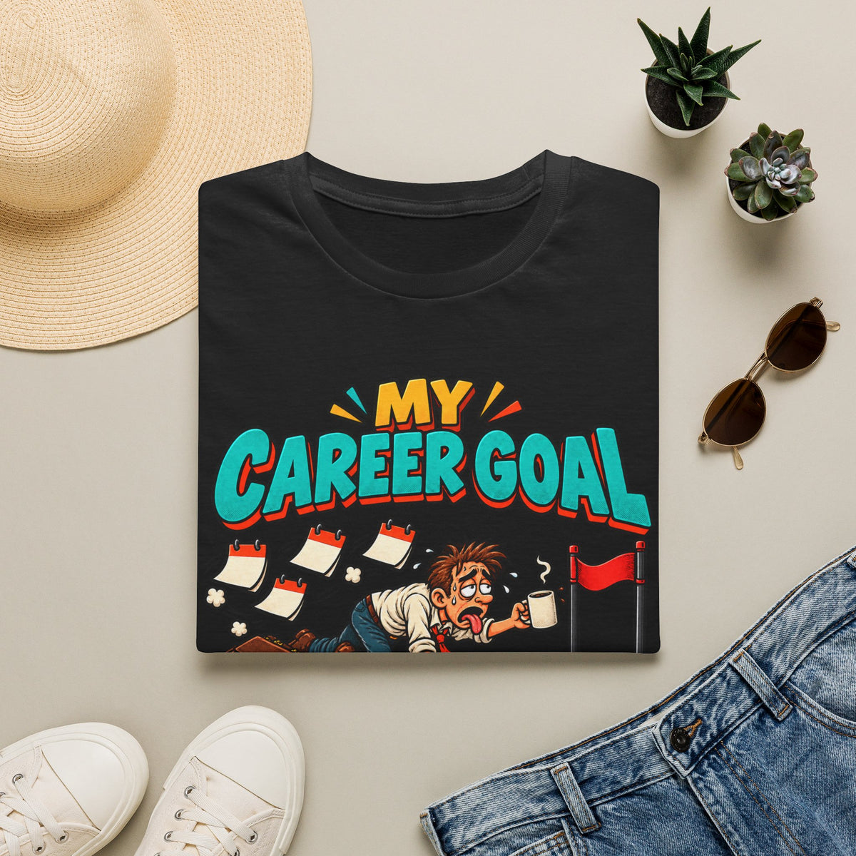 Funny "My Career Goal Is To Make It To Friday" T-Shirt