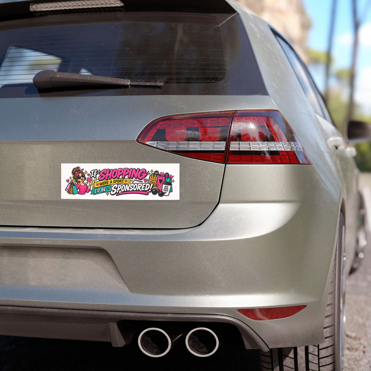 "If Shopping Were a Sport I'd Be Sponsored!" Car Magnet — product photo 1 | The ClawMark Store