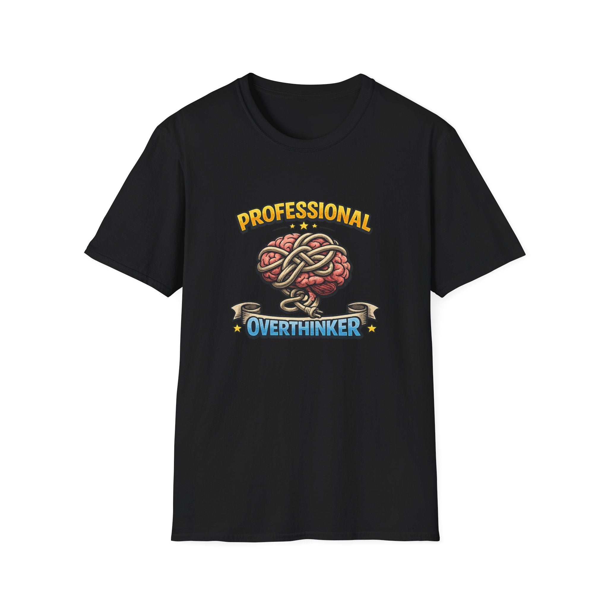 Professional Overthinker | T-Shirt | Brain Knot Illustration