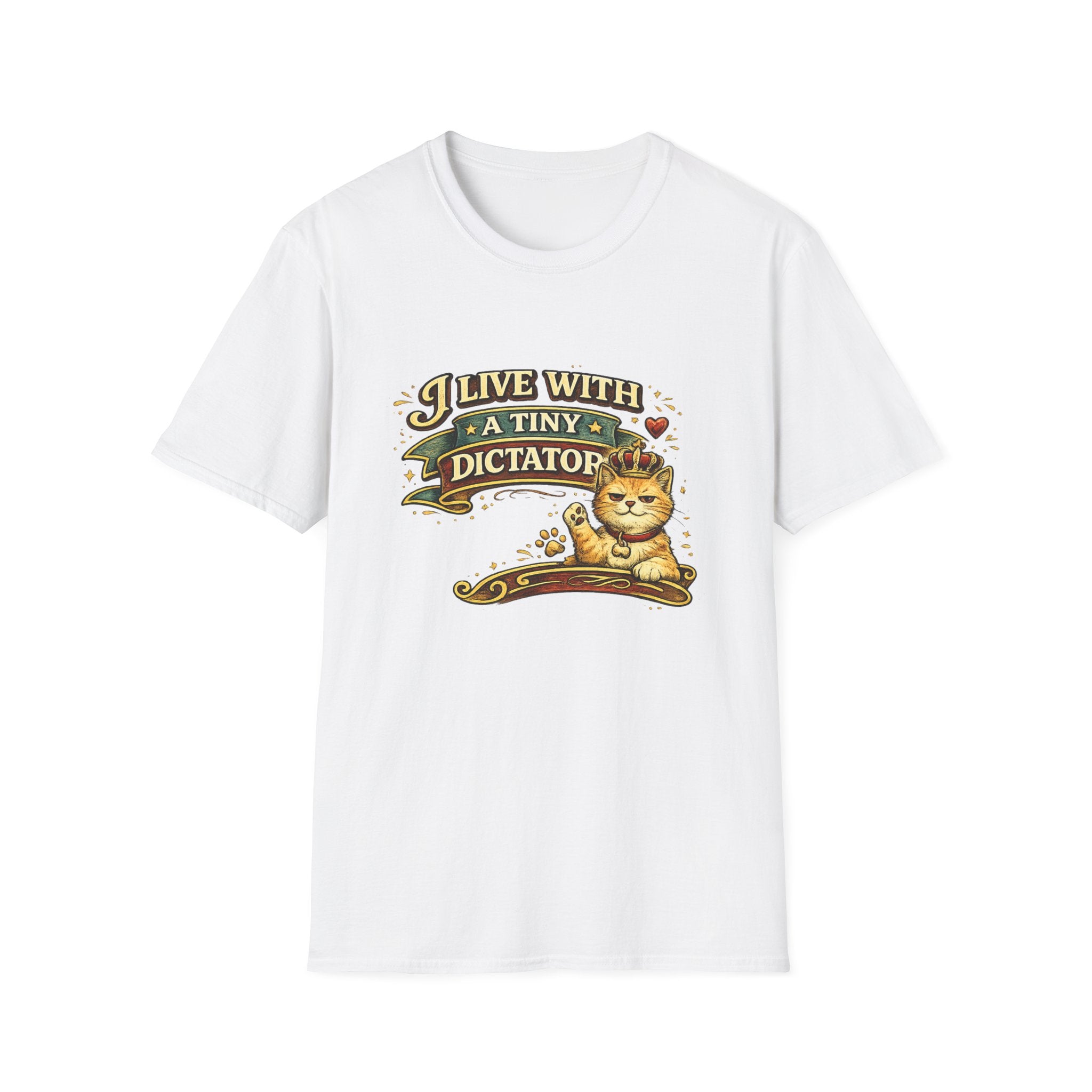 I Live With A Tiny Dictator | T-Shirt | Cat