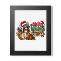 Merry Whatever Cat Christmas Poster — "Here's Your Stuff" Framed Print — Black, 11" x 14" | The ClawMark Store