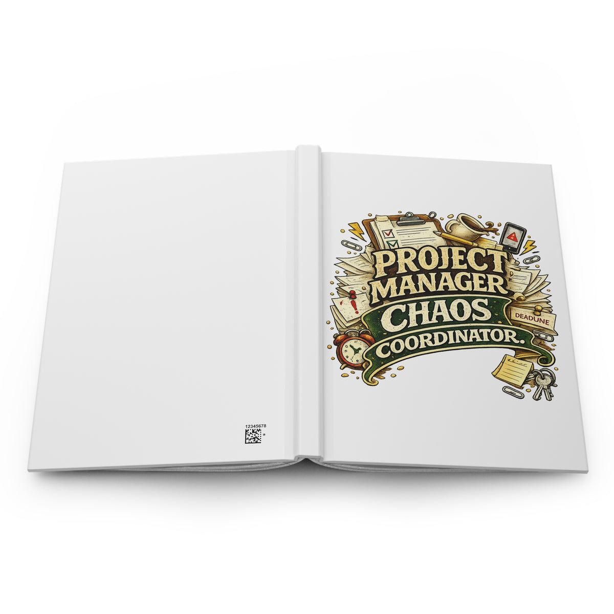 Project Manager: Chaos Coordinator — Hardcover Journal — product photo 4 | The ClawMark Store