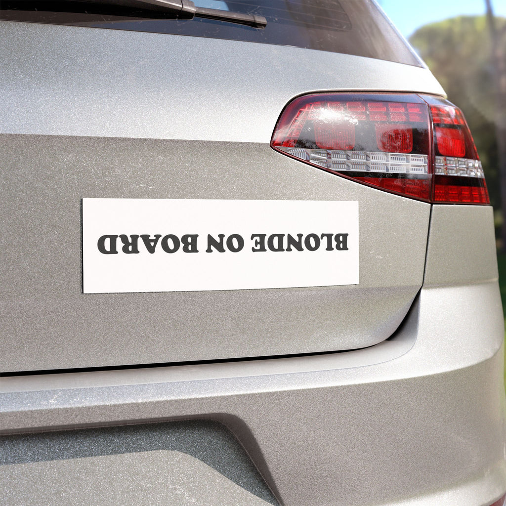 BLONDE ON BOARD | Car Magnet