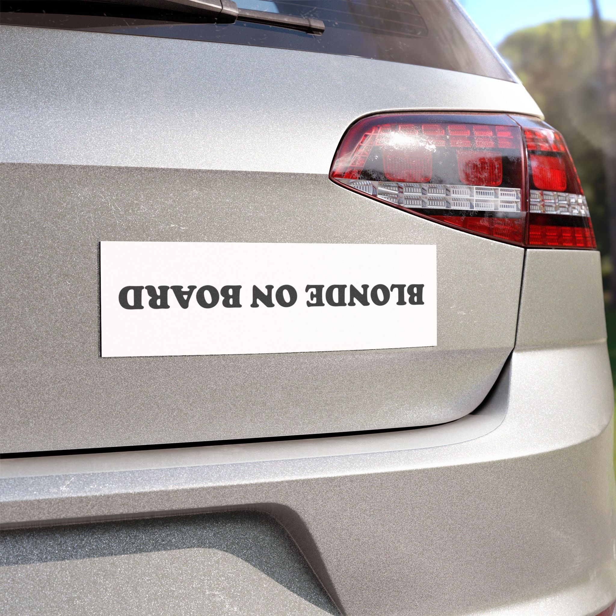 BLONDE ON BOARD | Car Magnet
