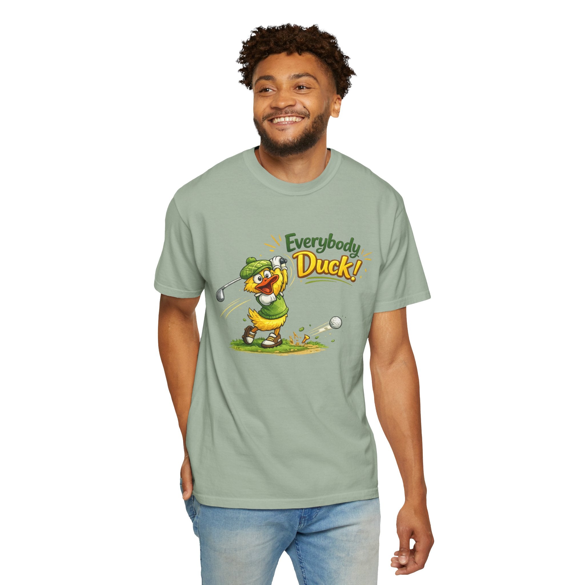 Everybody Duck! | T-shirt | Funny Cartoon Golf Shirt
