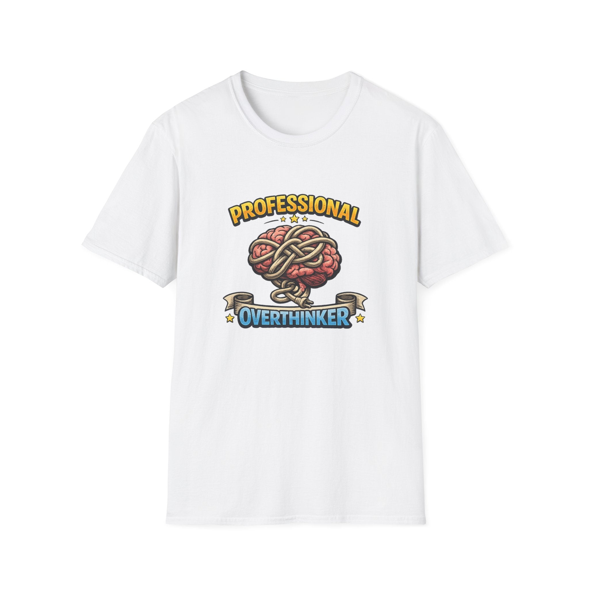Professional Overthinker | T-Shirt | Brain Knot Illustration