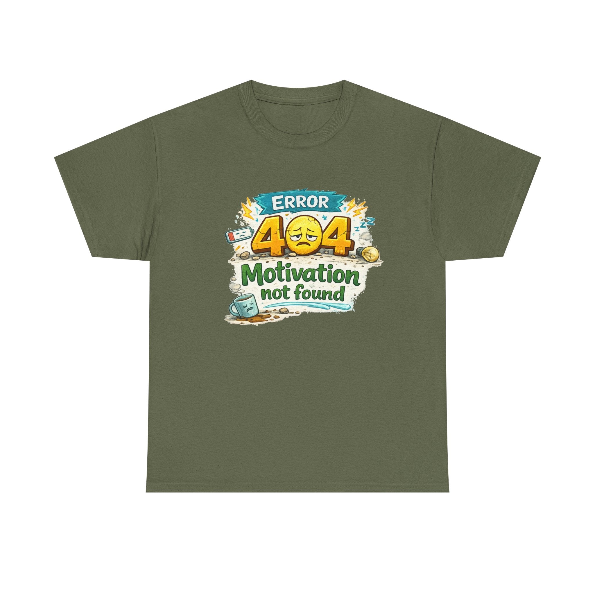 Error 404: Motivation Not Found | T-Shirt | Funny Tech Tee