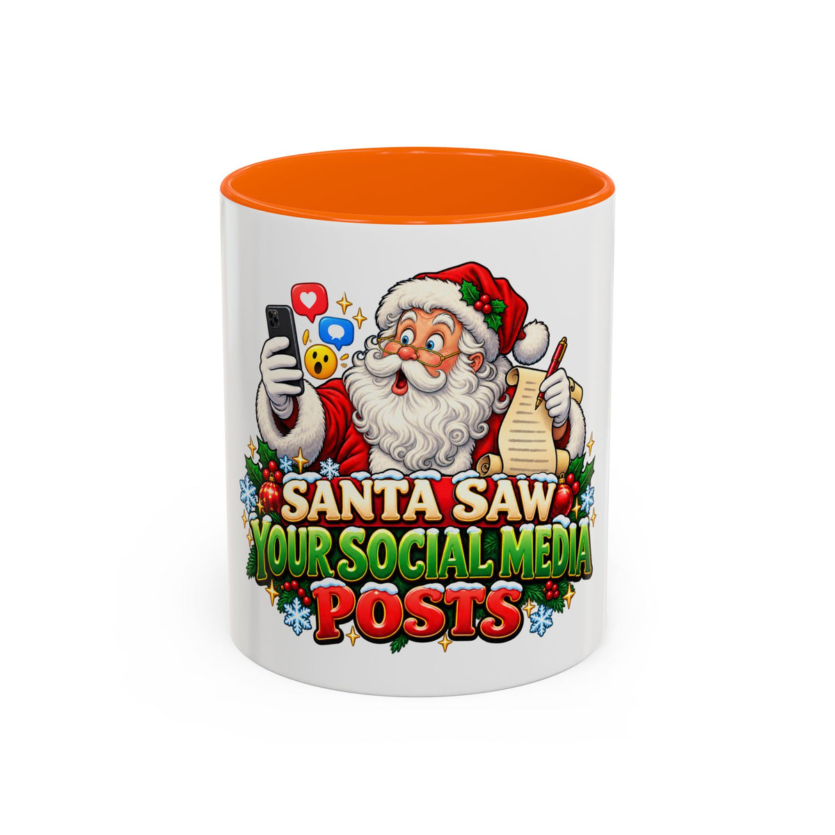 Santa Saw Your Social Media Posts Coffee Mug