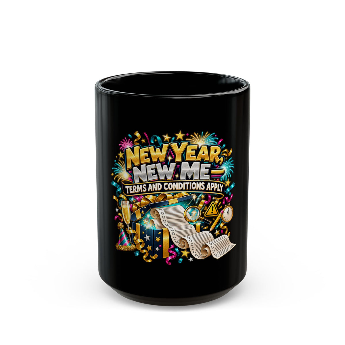 New Year, New Me Mug — Funny 'Terms and Conditions Apply' Coffee Cup