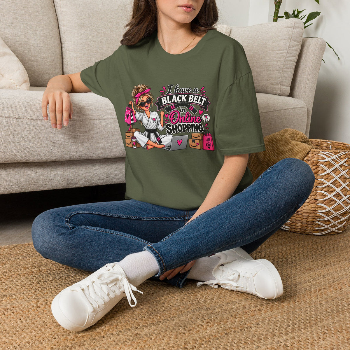 "I Have a Black Belt in Online Shopping" T-Shirt — product photo 4 | The ClawMark Store