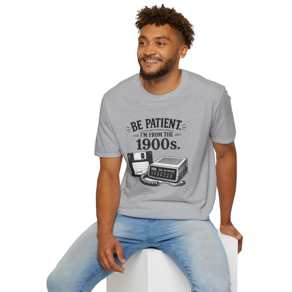 Be Patient I'm From the 1900s | T-Shirt | Retro Modem Floppy Illustration
