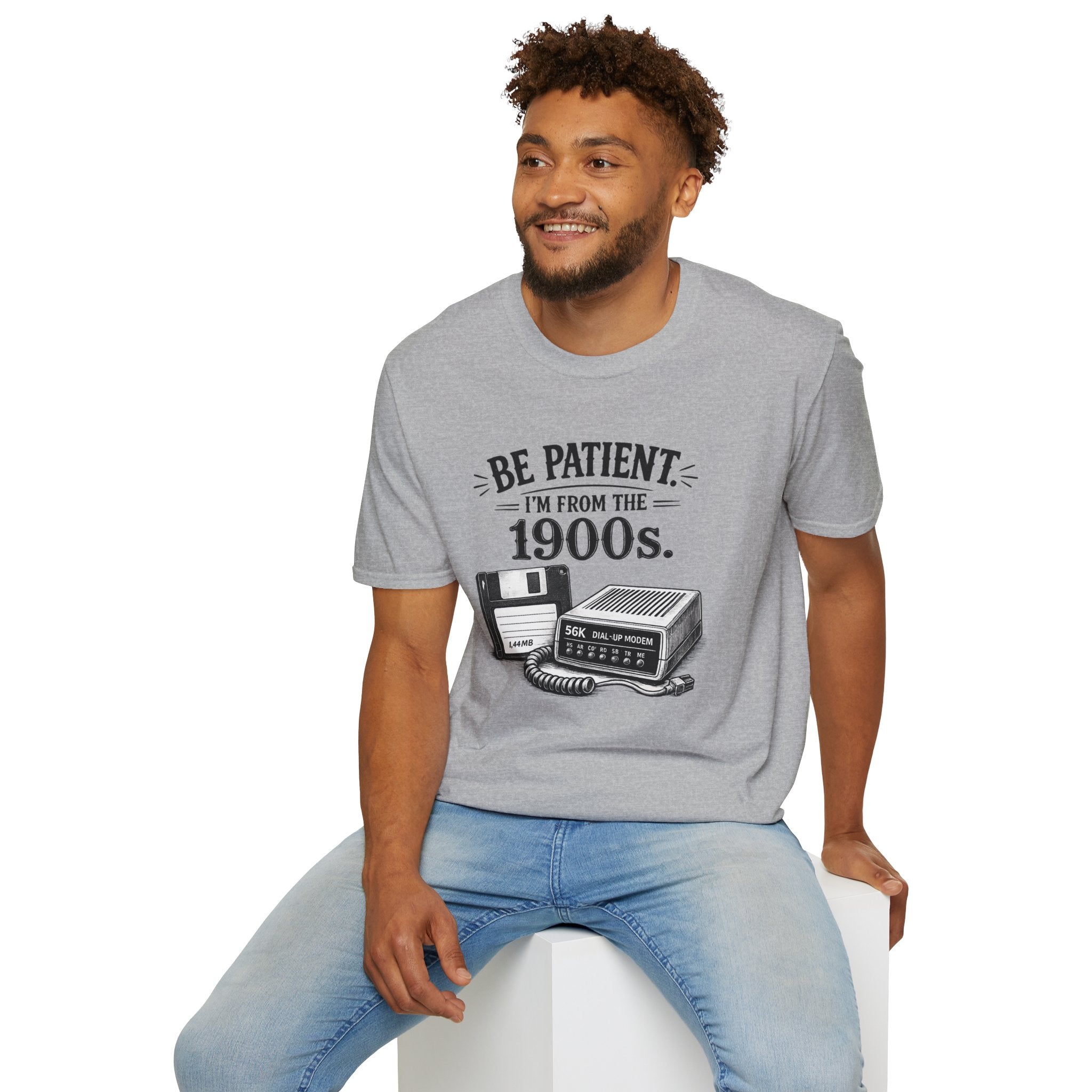 Be Patient I'm From the 1900s | T-Shirt | Retro Modem Floppy Illustration