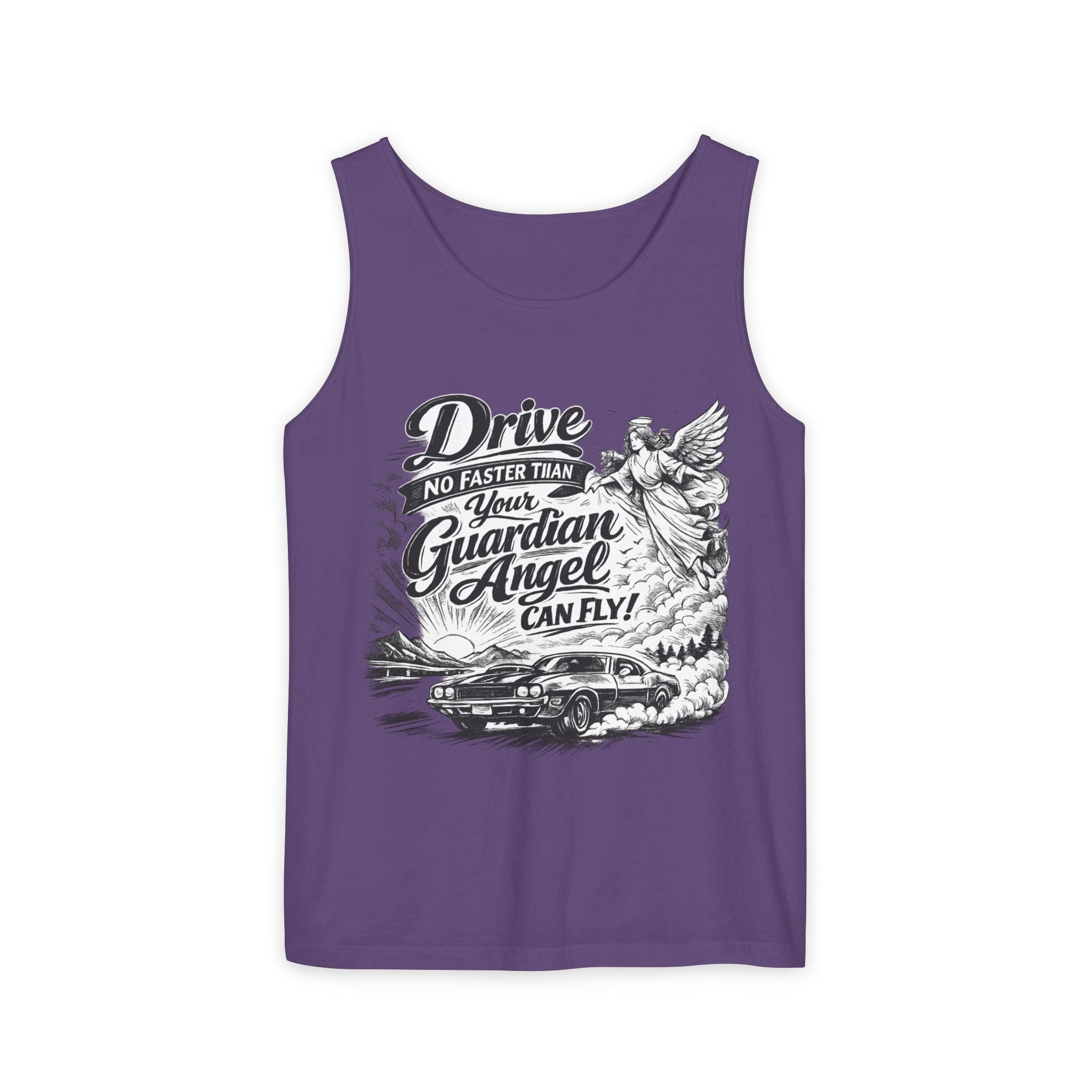 Drive No Faster Than Your Guardian Angel Can Fly | Tank Top | Spiritual