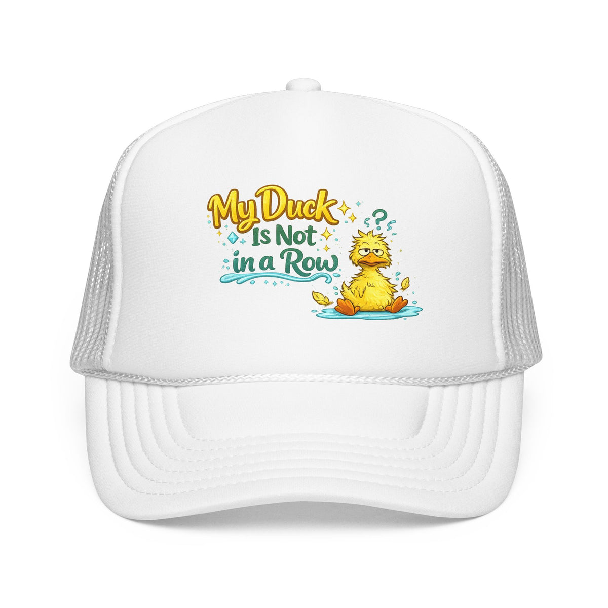 My Duck Is Not A Row — Ball Cap — White | The ClawMark Store