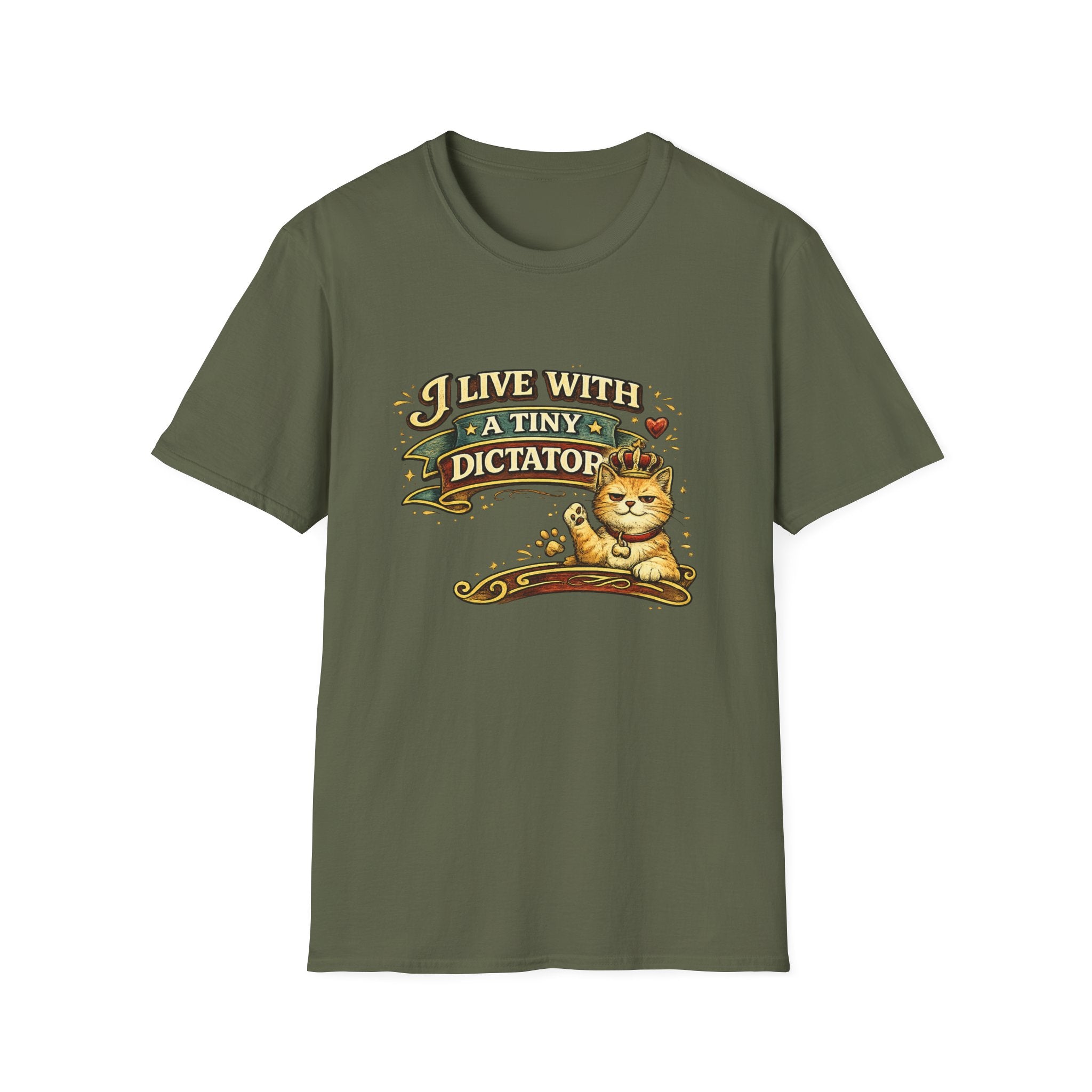 I Live With A Tiny Dictator | T-Shirt | Cat