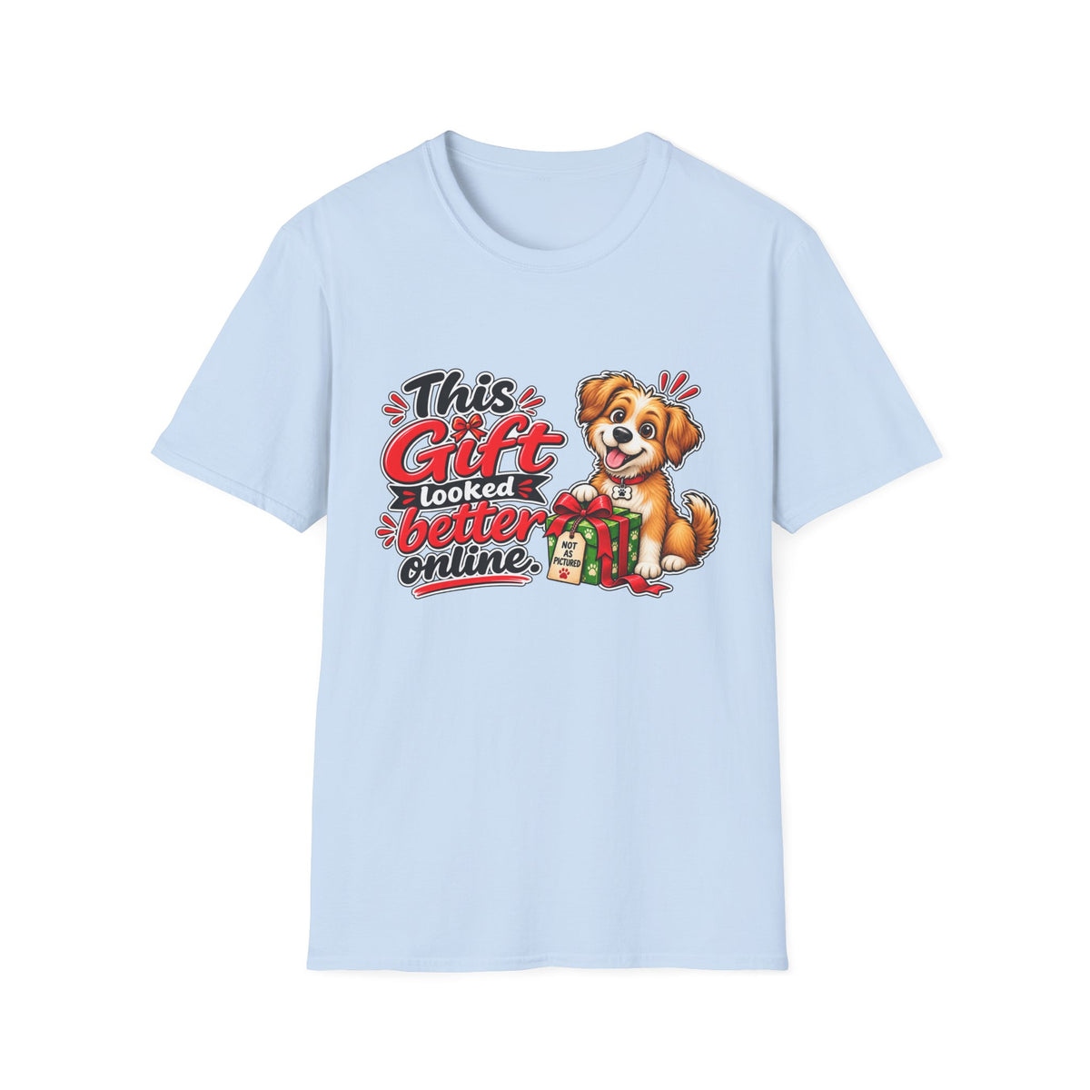 This Gift Looked Better Online — Puppy Holiday T-Shirt — product photo 1 | The ClawMark Store
