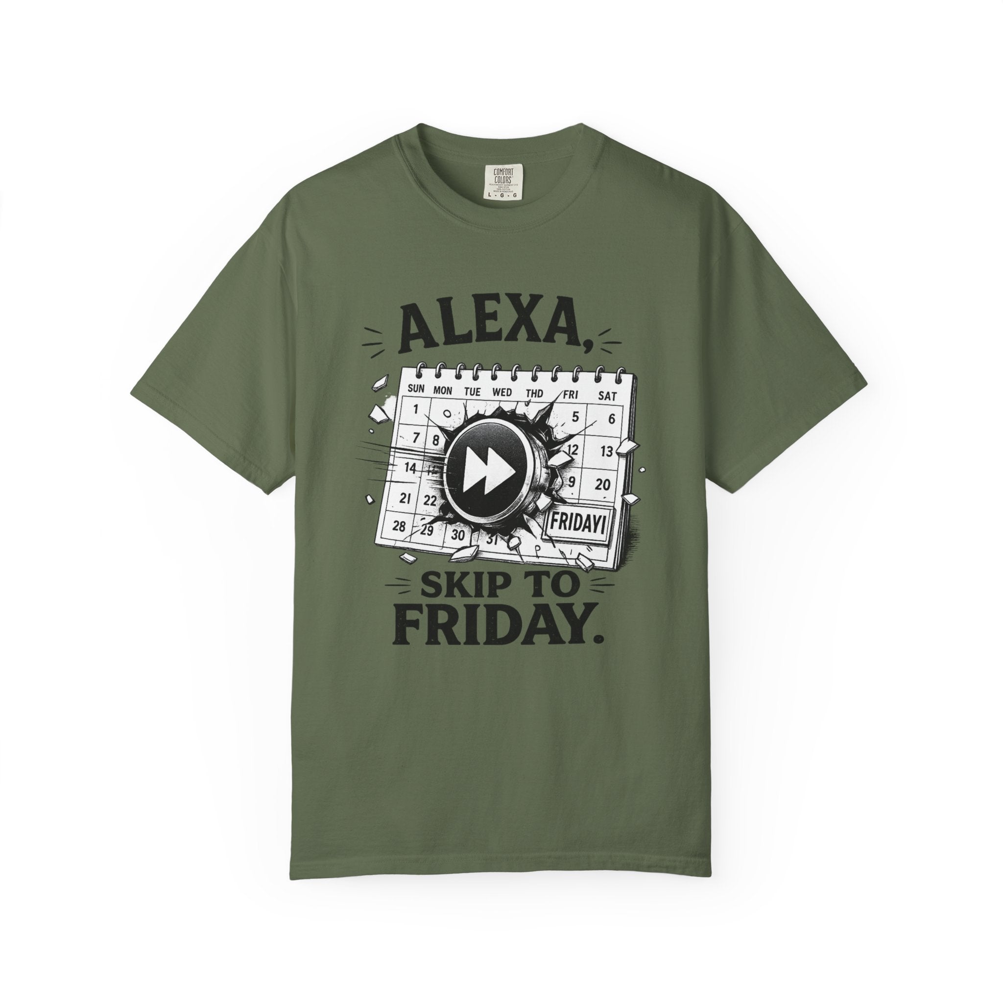 Alexa Skip To Friday | T-shirt | Funny Calendar Play Button Tee