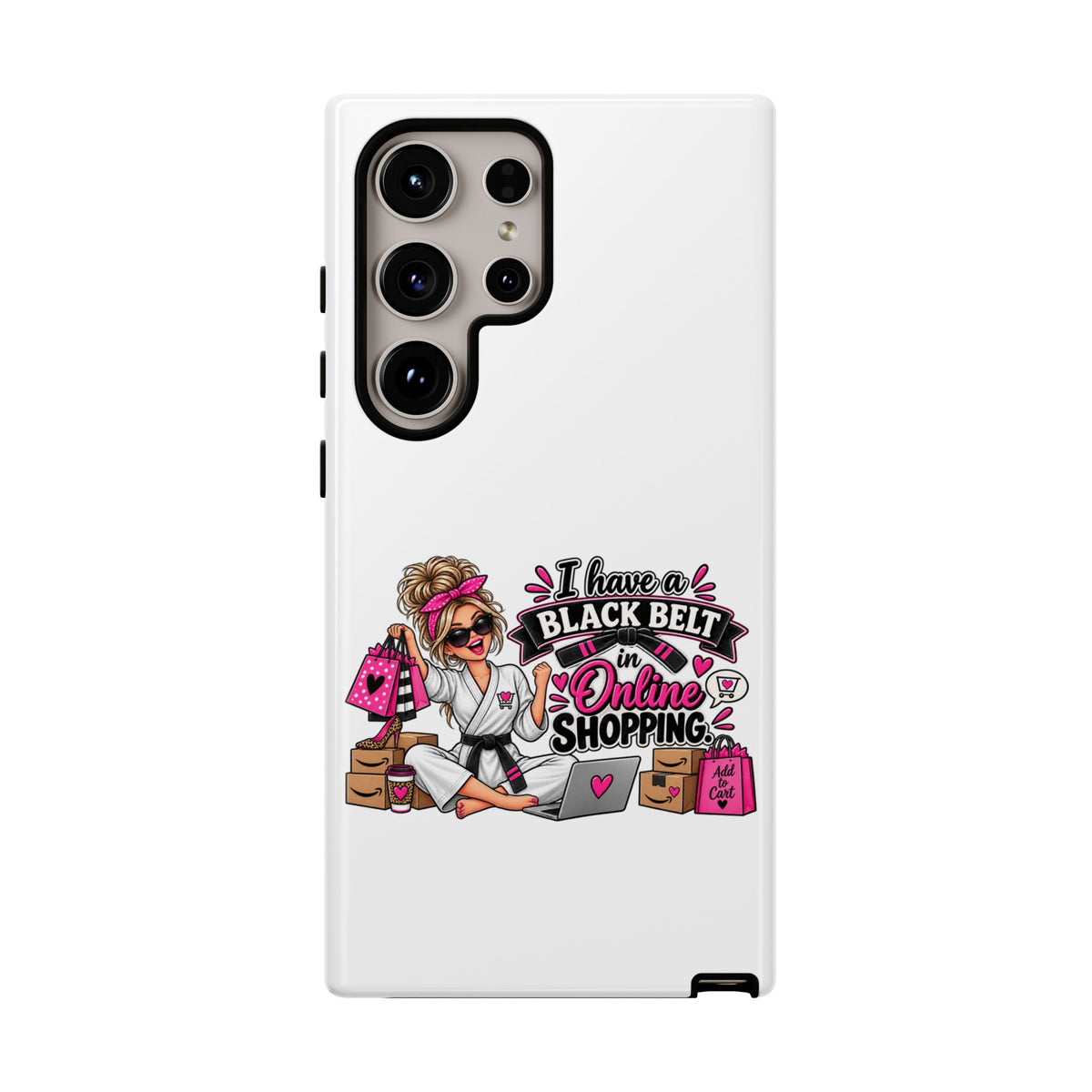 "I Have a Black Belt in Online Shopping" Phone Case — product photo 5 | The ClawMark Store