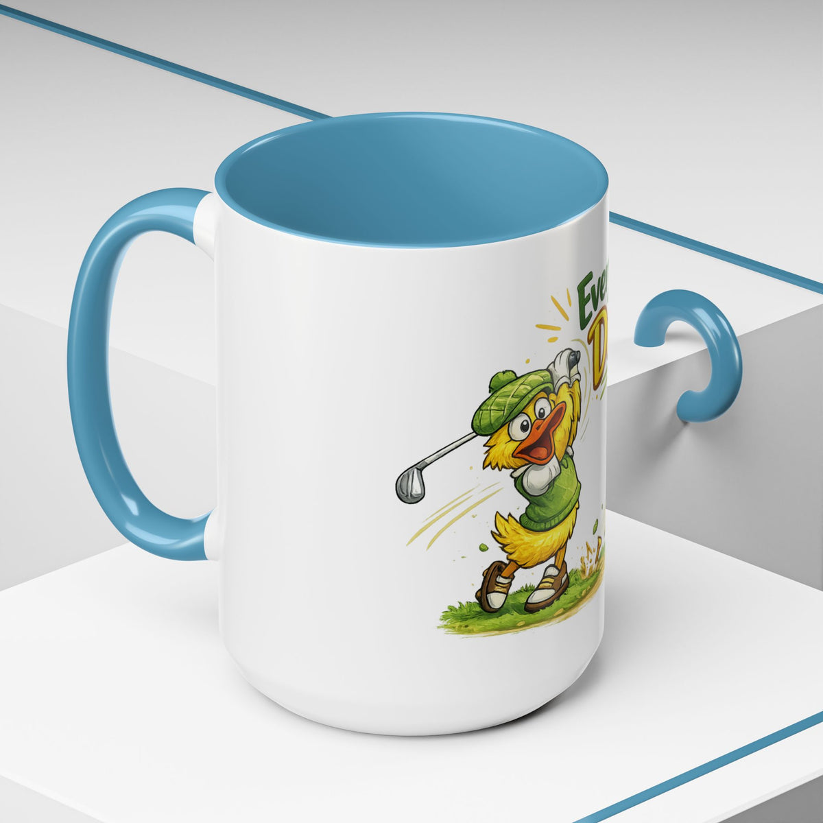 Everybody Duck! Golf Duck Accent Coffee Mug (11/15oz) — product photo 3 | The ClawMark Store