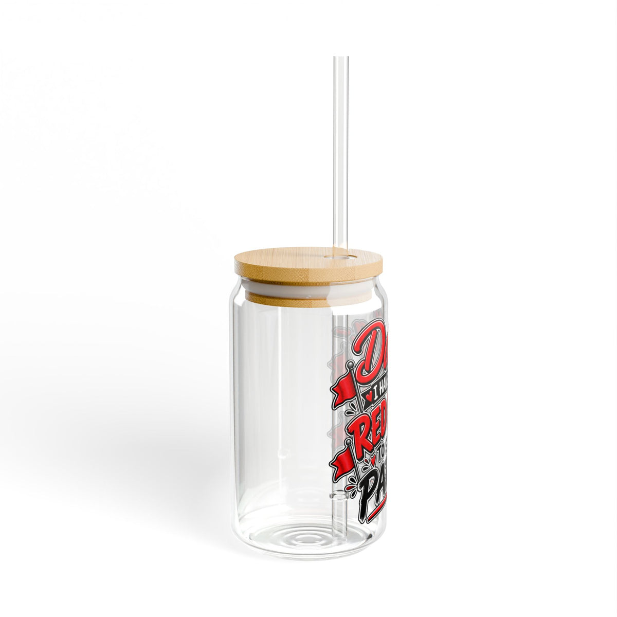 "Dating: I Have Enough Red Flags to Start a Parade" Sipper Glass — product photo 3 | The ClawMark Store
