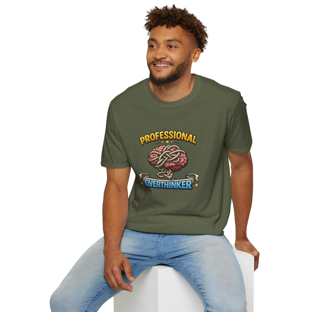 Professional Overthinker | T-Shirt | Brain Knot Illustration