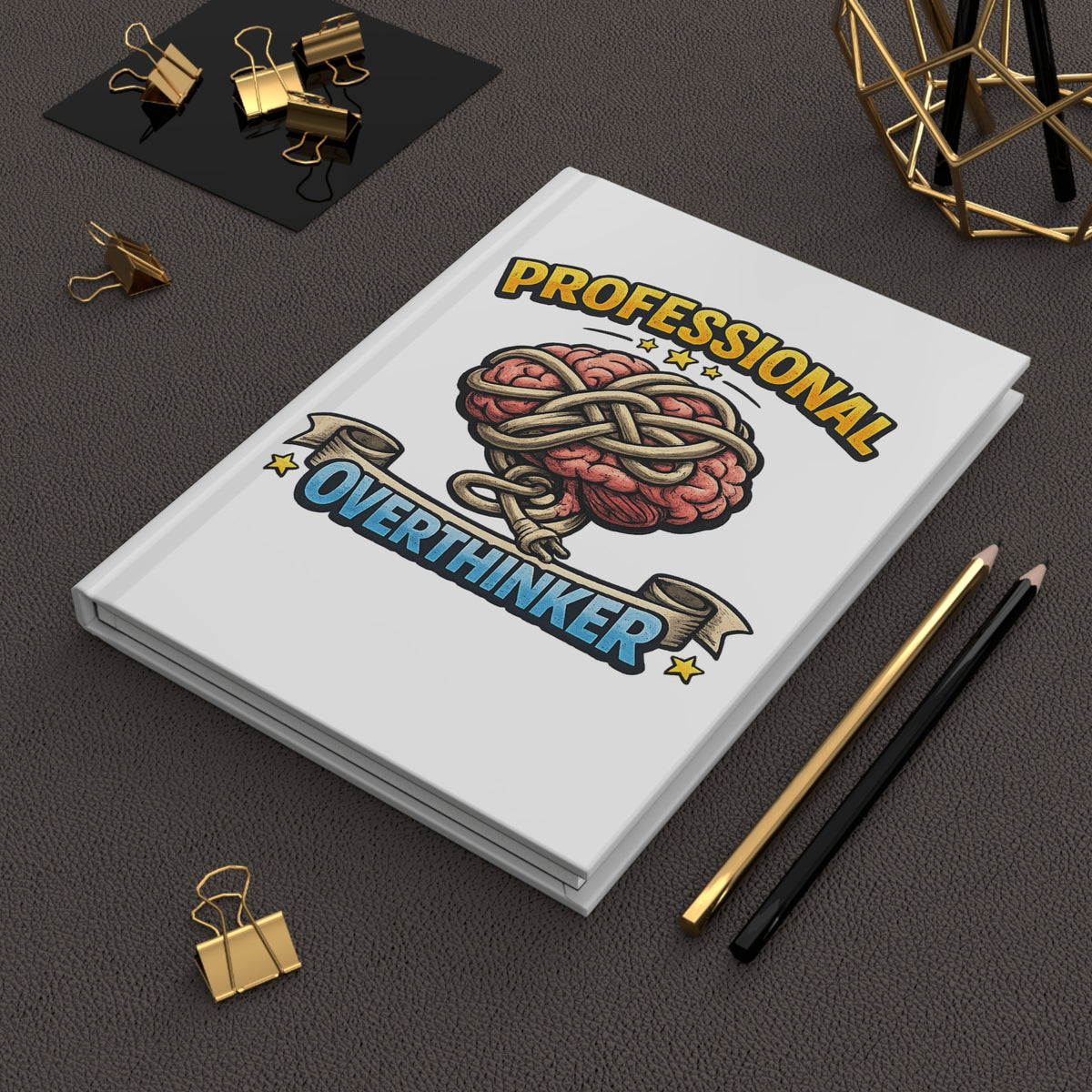 Professional Overthinker — Hardcover Journal — product photo 2 | The ClawMark Store