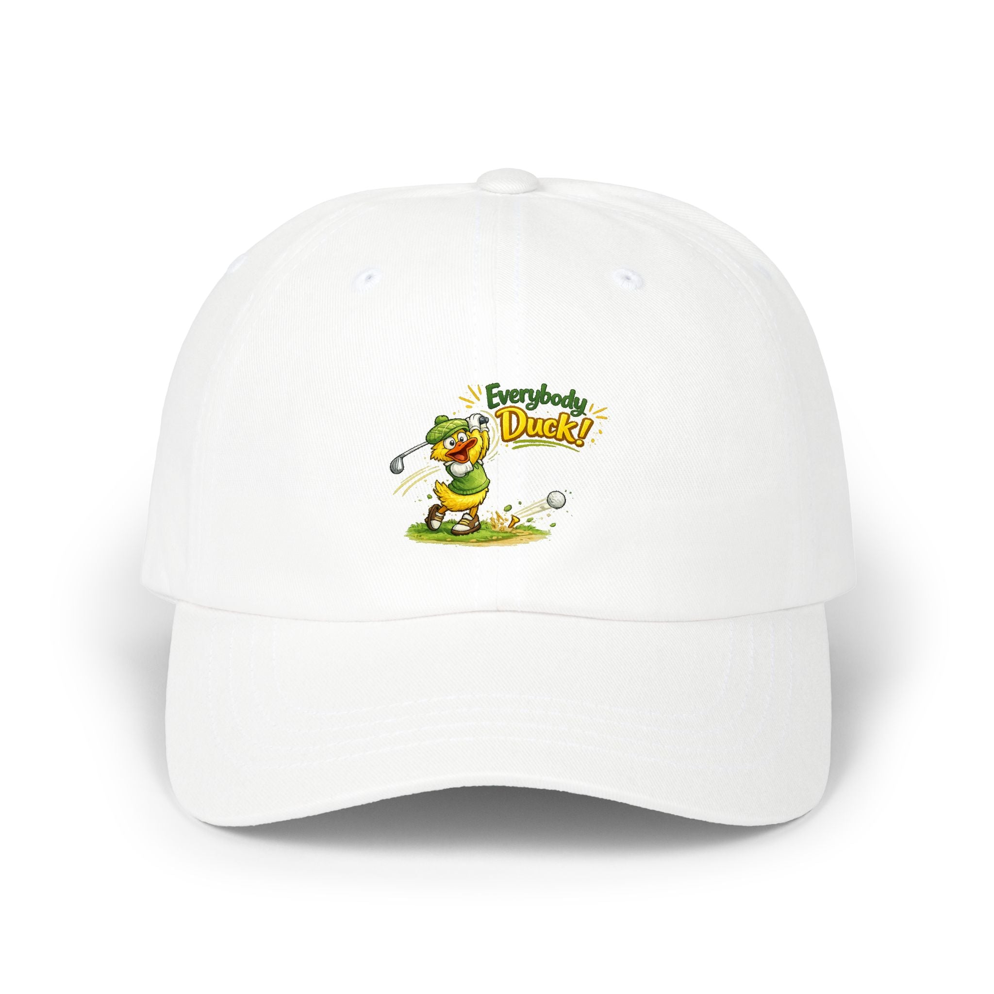 Everybody Duck! | Ball Cap | Funny Cartoon Golfer Hat