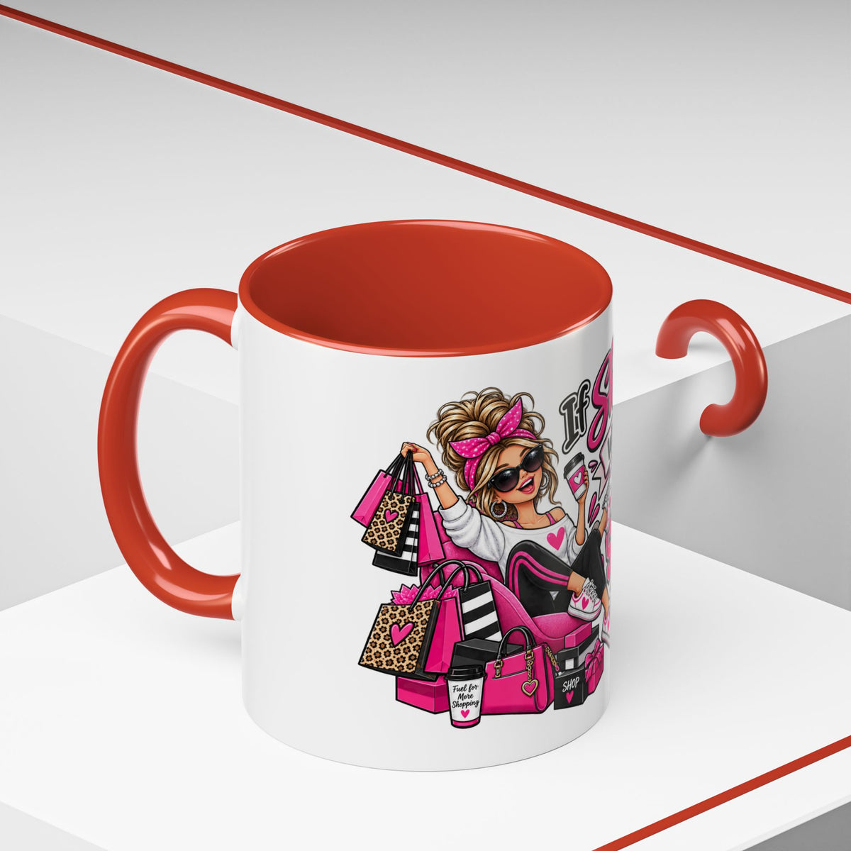 "If Shopping Were a Sport I'd Be Sponsored" Accent Mug — product photo 4 | The ClawMark Store