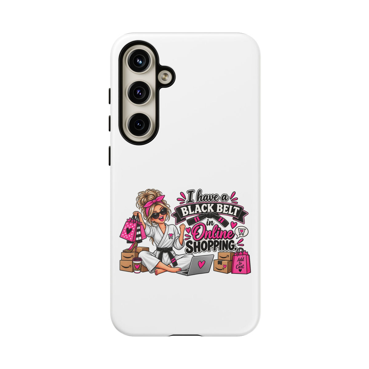 "I Have a Black Belt in Online Shopping" Phone Case — product photo 4 | The ClawMark Store