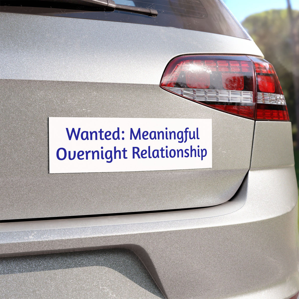 Wanted: Meaningful Overnight Relationship — Car Magnet — product photo 3 | The ClawMark Store
