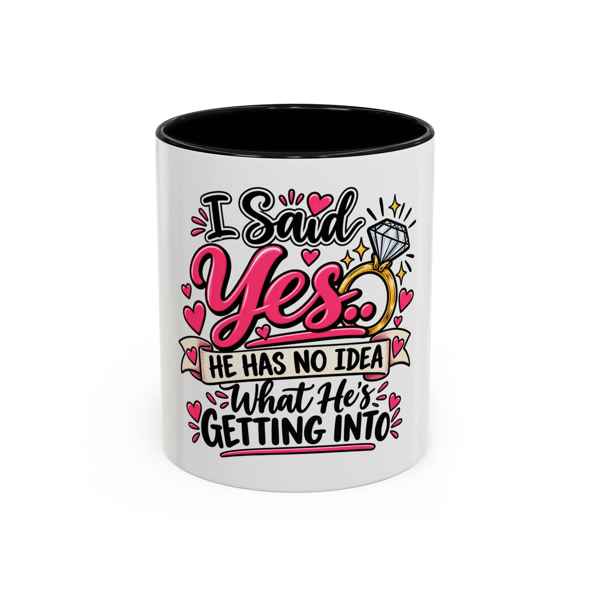 "I Said Yes" Engagement Proposal Mug — product photo 1 | The ClawMark Store