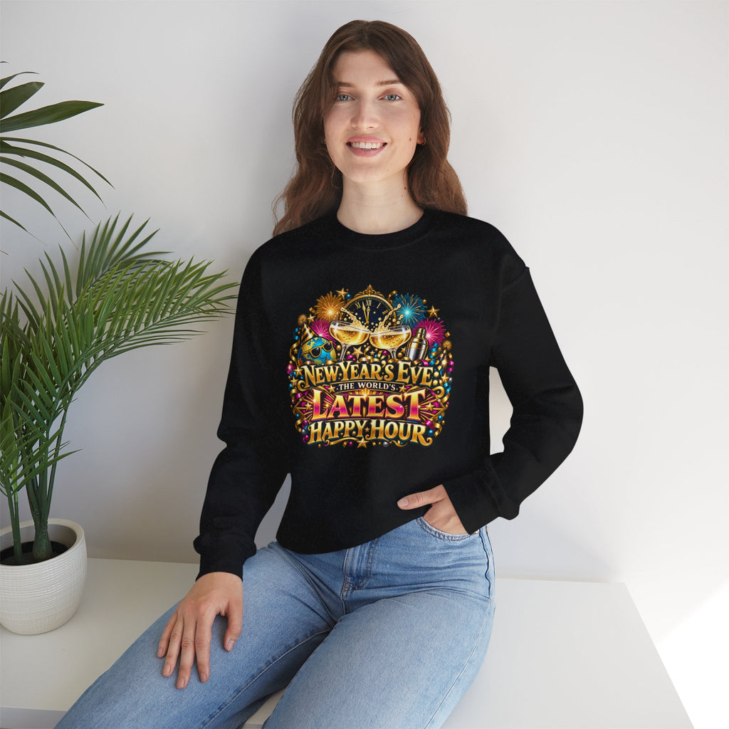 New Year’s Eve "Latest Happy Hour" Crewneck Sweatshirt