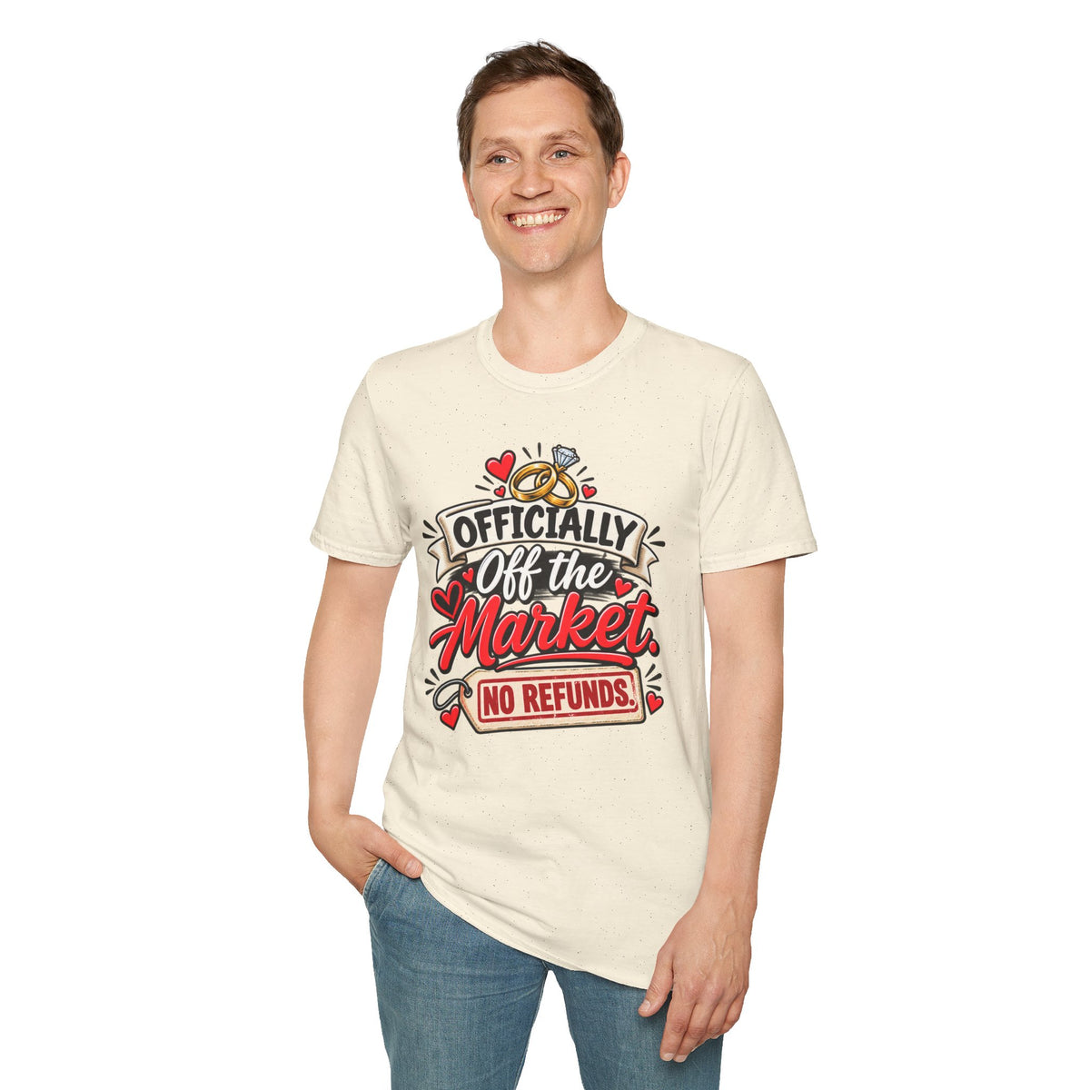 Officially Off the Market, No Refunds — T-Shirt — product photo 4 | The ClawMark Store
