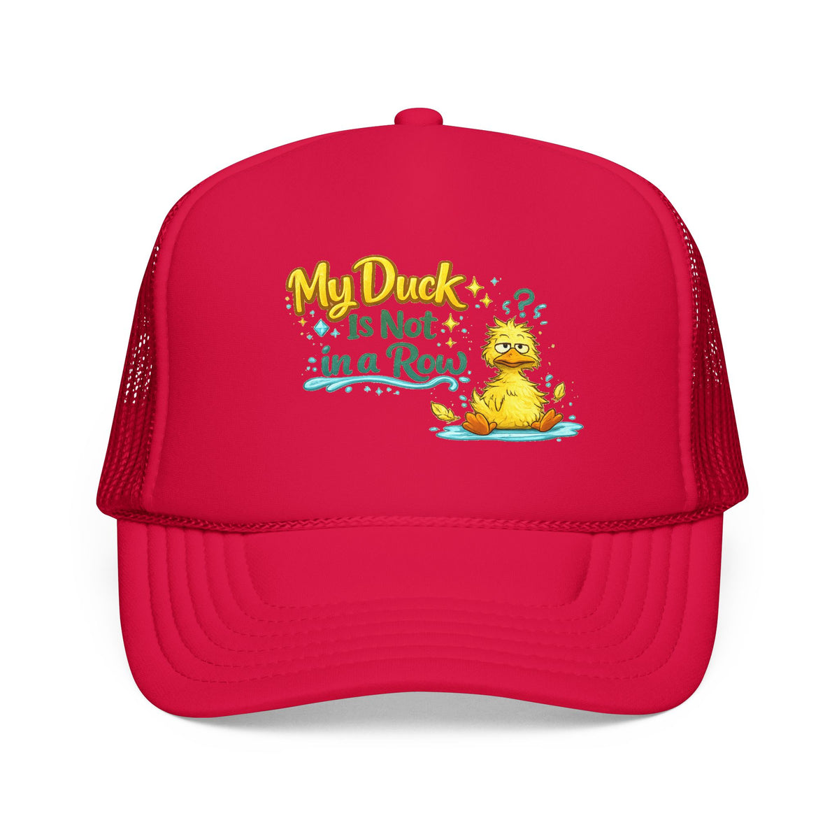 My Duck Is Not A Row — Ball Cap — Red | The ClawMark Store