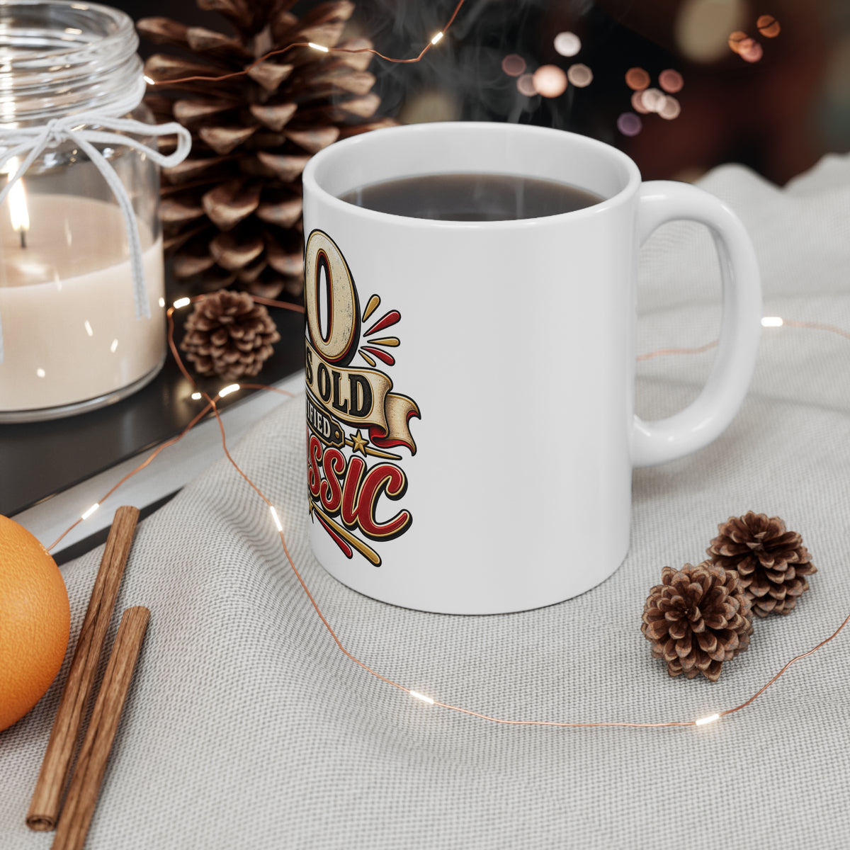 60 Years Old Certified Classic Mug — 11oz Coffee Cup — product photo 2 | The ClawMark Store