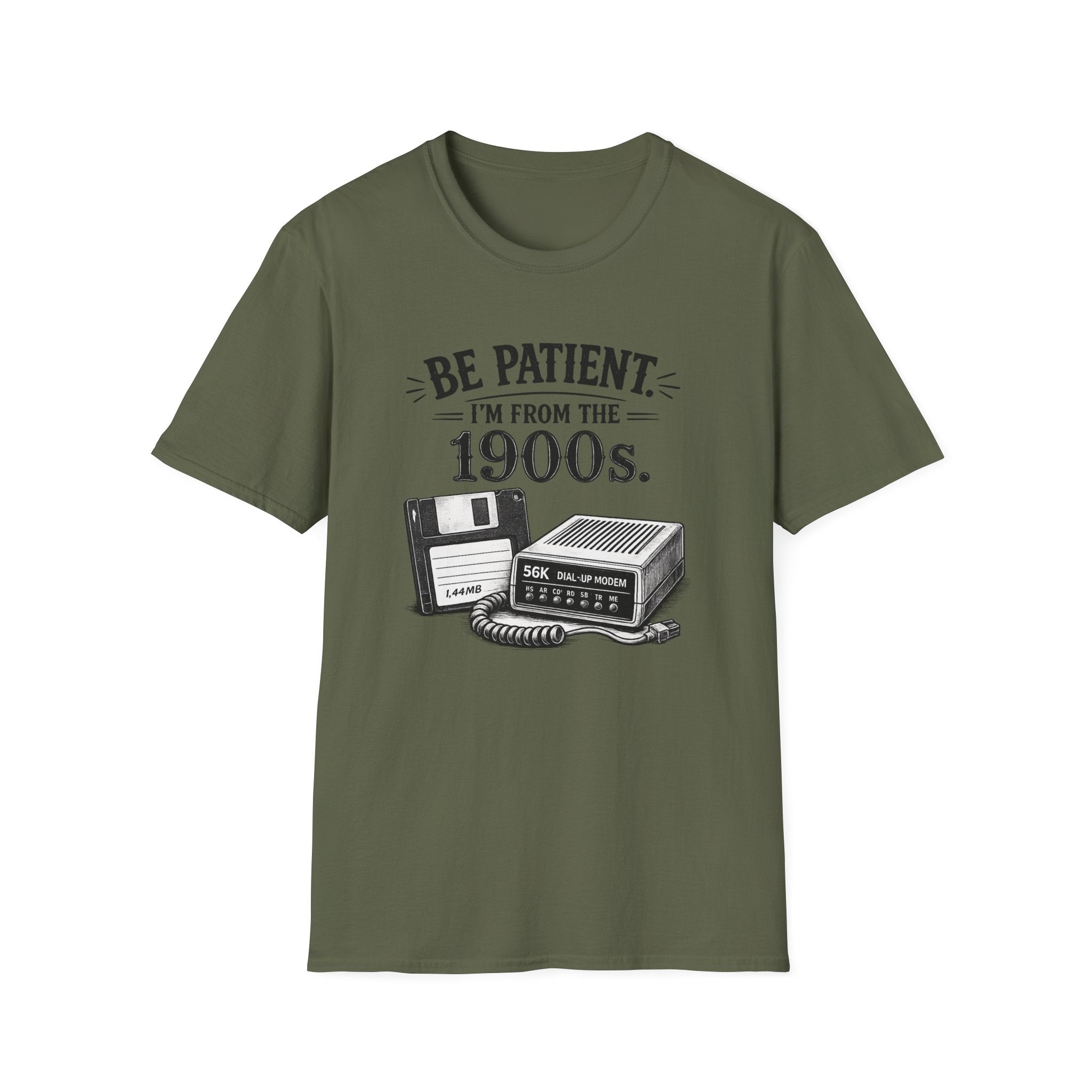 Be Patient I'm From the 1900s | T-Shirt | Retro Modem Floppy Illustration