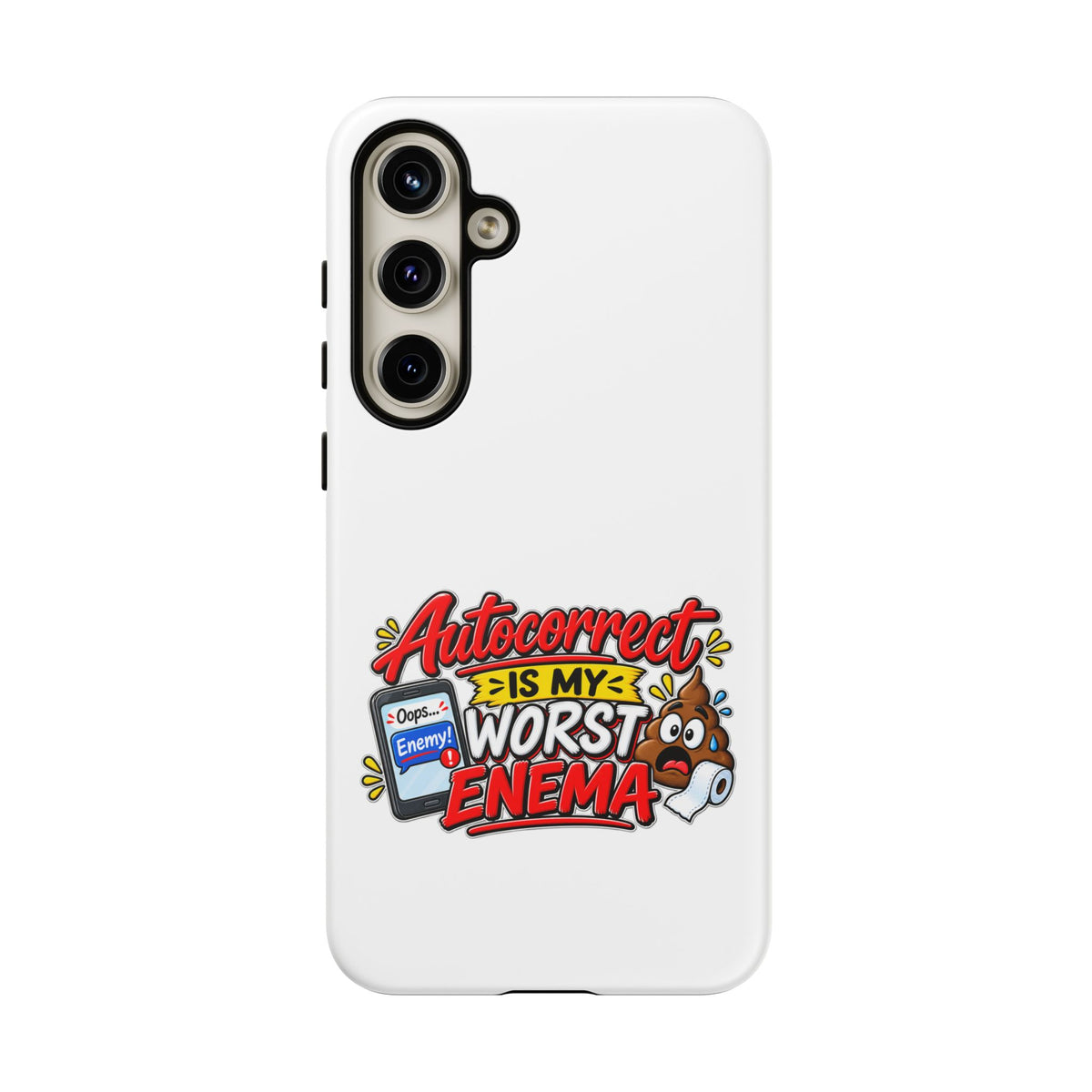 "Autocorrect Is My Worst Enema" Phone Case — product photo 4 | The ClawMark Store