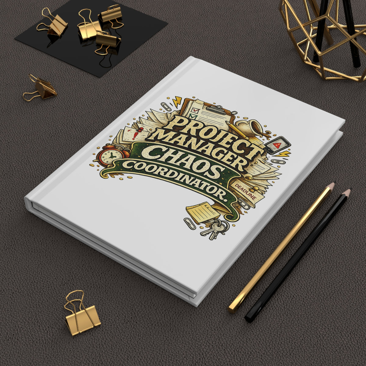 Project Manager: Chaos Coordinator — Hardcover Journal — product photo 2 | The ClawMark Store