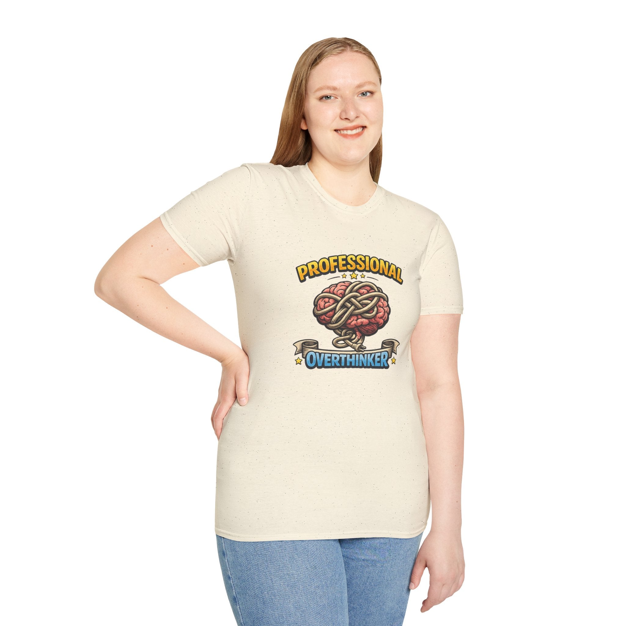 Professional Overthinker | T-Shirt | Brain Knot Illustration