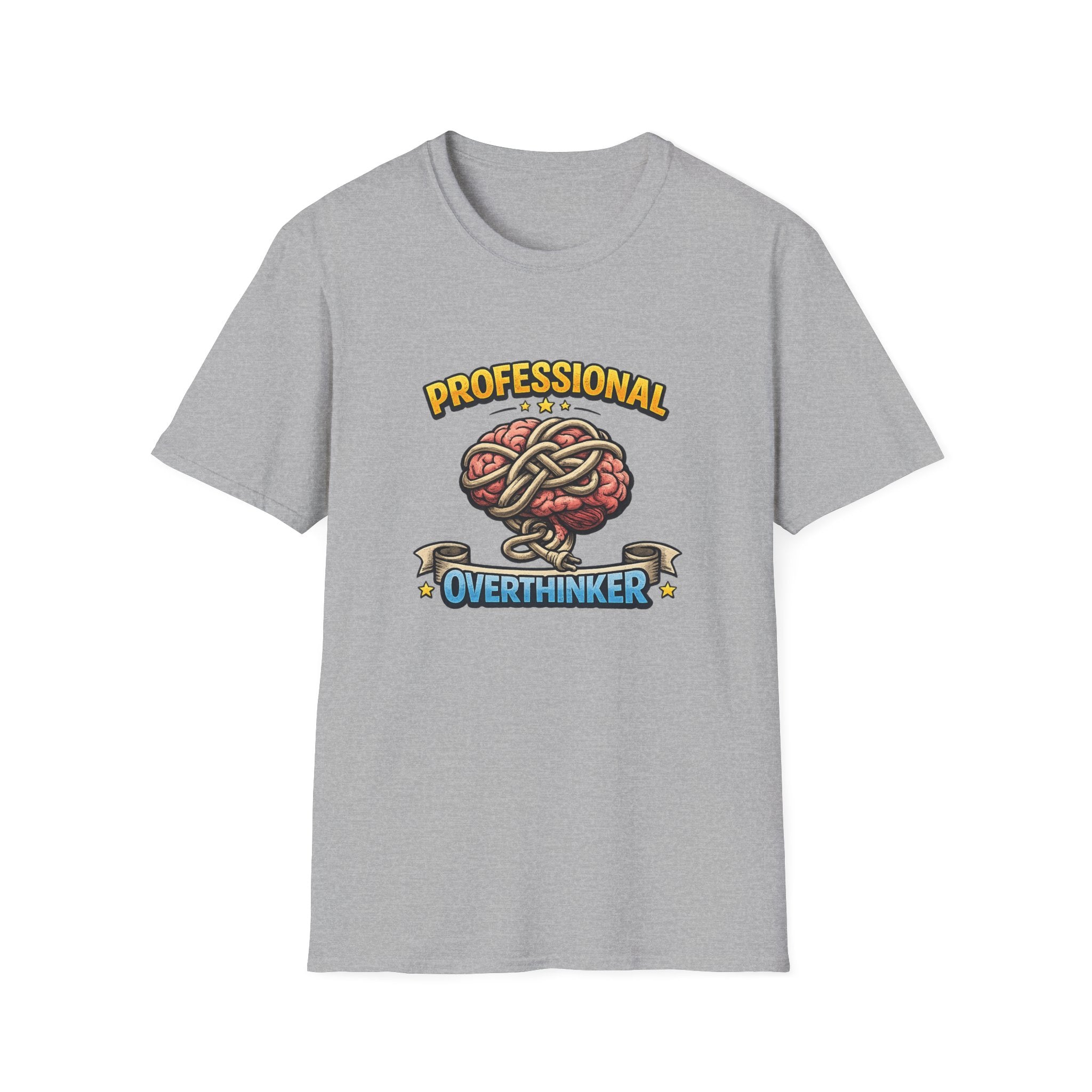 Professional Overthinker | T-Shirt | Brain Knot Illustration