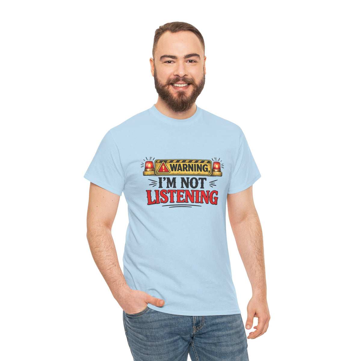 Warning - I'm Not Listening — T-Shirt — product photo 3 | The ClawMark Store